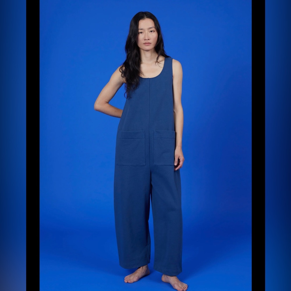 Ilana Kohn Wendy French terry jumpsuit PXS in Sea color